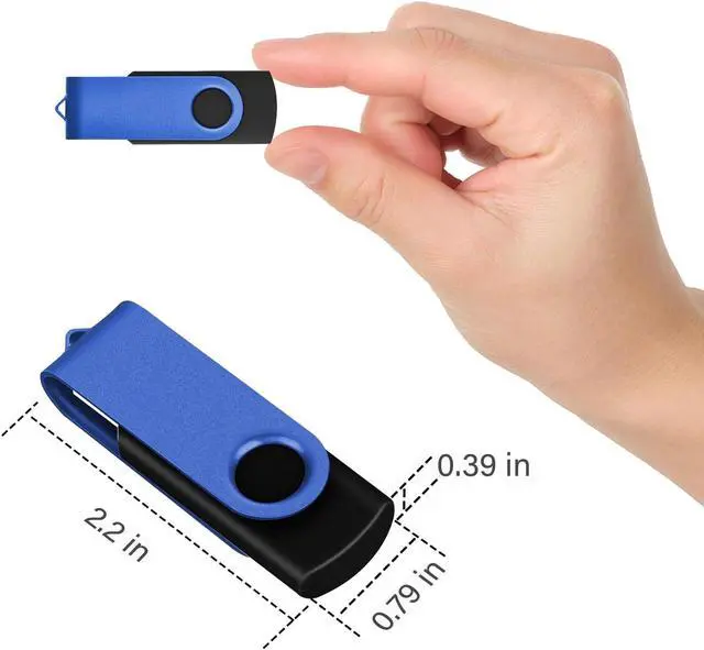 Alt view image 4 of 5 - EASTBULL 4GB USB Flash Drive Bulk Thumb Drives 20 Pack with Lanyards USB 2.0 Jump Drive 4GB Memory Sticks Zip Drive Pen Drive for Storage and Backup Blue 20PCS 4GB