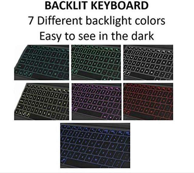 Alt view image 5 of 5 - Wireless Keyboard Type Cover Trackpad Mouse Replacement for Microsoft Surface Pro 7 Pro 6 Pro 5 Pro 4 Pro 3 Bluetooth 7-Color LED Backlit Ultra-Slim Rechargeable Battery Multi-Touch
