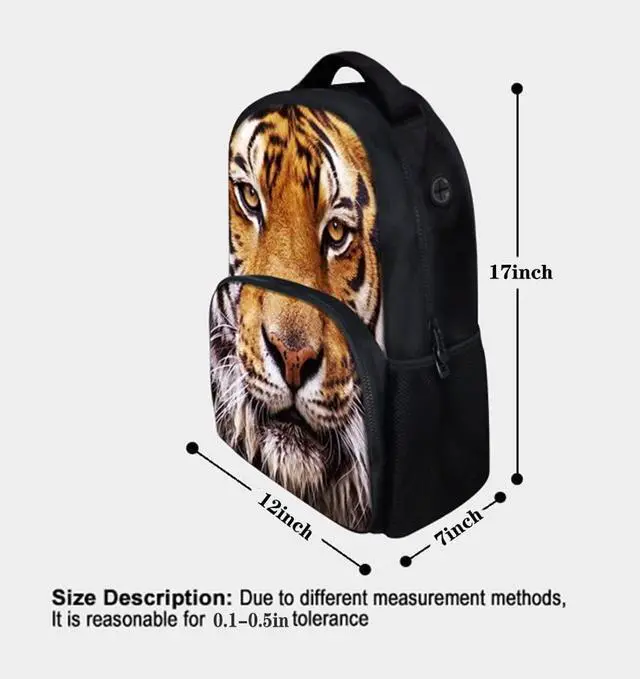 Alt view image 3 of 5 - ENDUO DESIGN Animal School Bag Leopard School College Backpack Teenagers Casual Daypack,17 Inch Laptop Backpack for