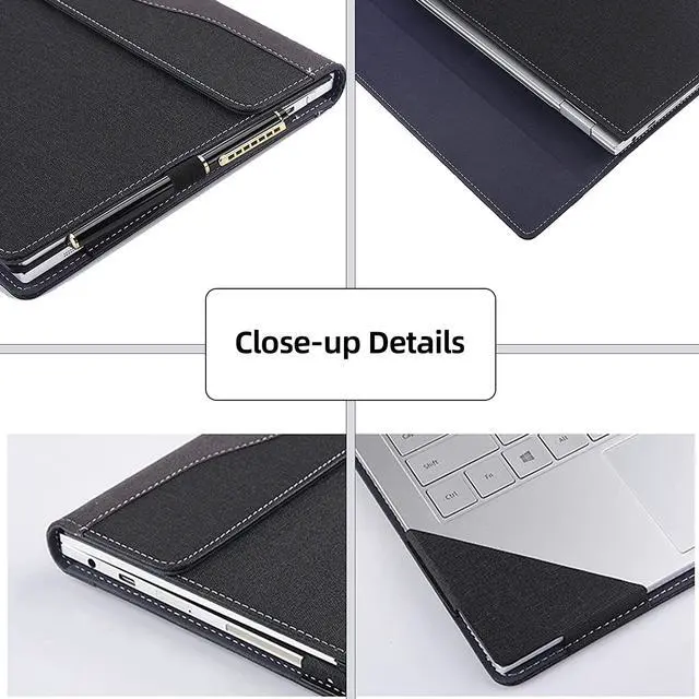 Alt view image 2 of 5 - WODBAO Laptop Protection case for Lenovo ThinkPad X1 Carbon Generation 11/10/9 2023-2021 and ThinkPad X1 Yoga Gen 8/7/6 2023-2021 Laptop Drop Protection PU Leather case (Dark Gray)