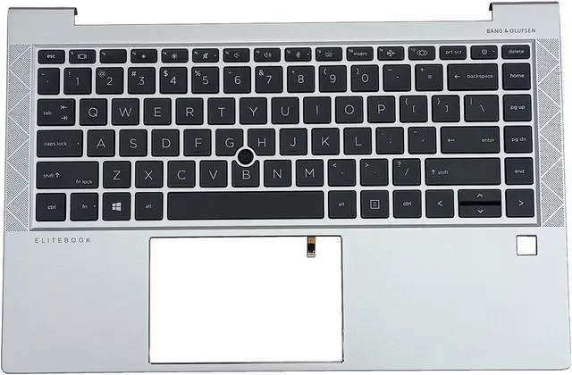 Main image of LTPRPTS Replacement Laptop Upper Case Palmrest Backlit Keyboard Assembly Part for HP Elitebook 840 G7 840 G8 M07090-001 M36312-001 Silver