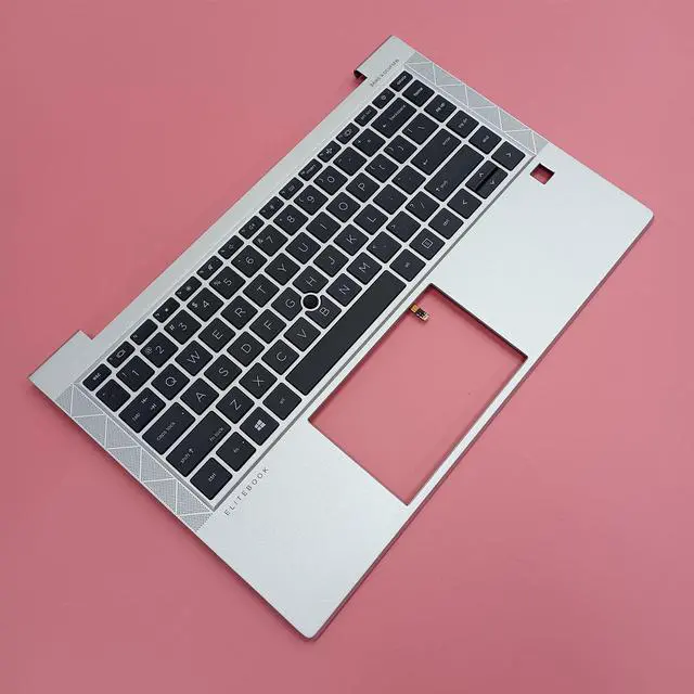 Alt view image 3 of 5 - LTPRPTS Replacement Laptop Upper Case Palmrest Backlit Keyboard Assembly Part for HP Elitebook 840 G7 840 G8 M07090-001 M36312-001 Silver