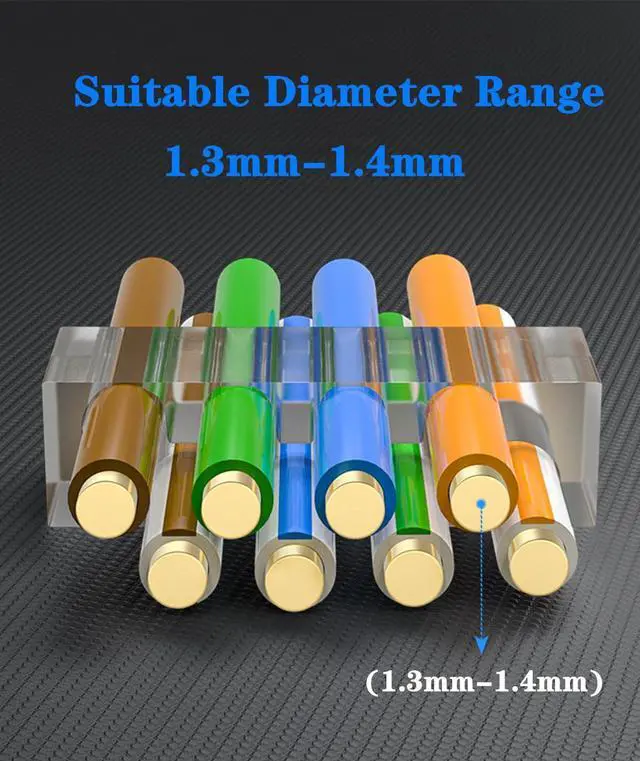 Alt view image 4 of 5 - Gaobige 50-Pack Cat7 Cat6A RJ45 Connectors Shielded Cat7 Cat6A RJ45 Ends Ethernet Cable Crimp Connectors 50PCS RJ45 Strain Relief Boots (Not Pass Through RJ45 Connectors)