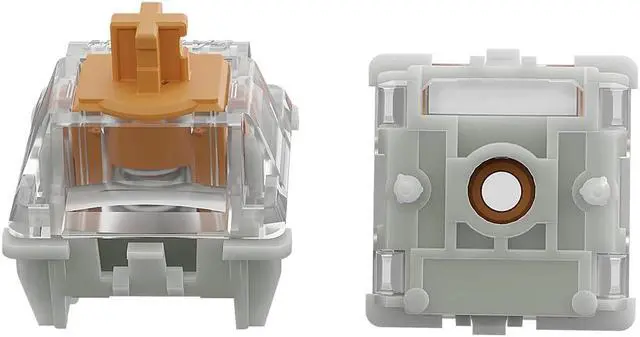 Alt view image 2 of 5 - GATERON KS-20 Dual-Rail Magnetic Orange Keyboard Switches, Linear Factory Pre-lubed Freely Setting Pre-Travel Key Switches for Mechanical Keyboard(70PCS)