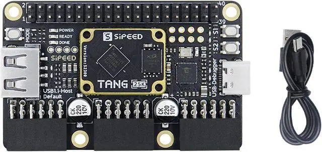 Main image of Sipeed Tang Primer 25K GW5A FPGA Development Board, 64Mbits Linux RISCV Single Board Computer, with MIPI 2.5Gbps Ethernet PMOD Port for FPGA Education, Support SDRAM HDMI Camera Module (Basic Dock)