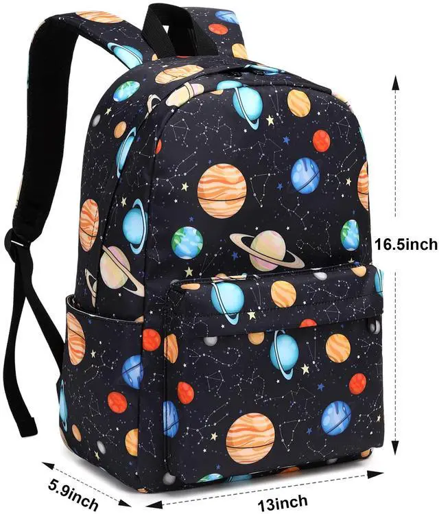 Alt view image 5 of 5 - Yusudan Planets School Backpack for Girls Women, Kids Teens School Bags College Bookbags Ladies Laptop Backpacks