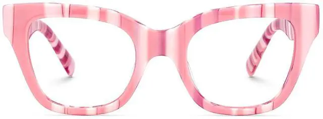 Main image of Zeelool Cat Eye Acetate Glasses Candy Eyewear Stylish Eyeglasses for Women Blue Light Blocking Glasses Anti Eyestrain Glasses Tilana ZJGA539674 Pink