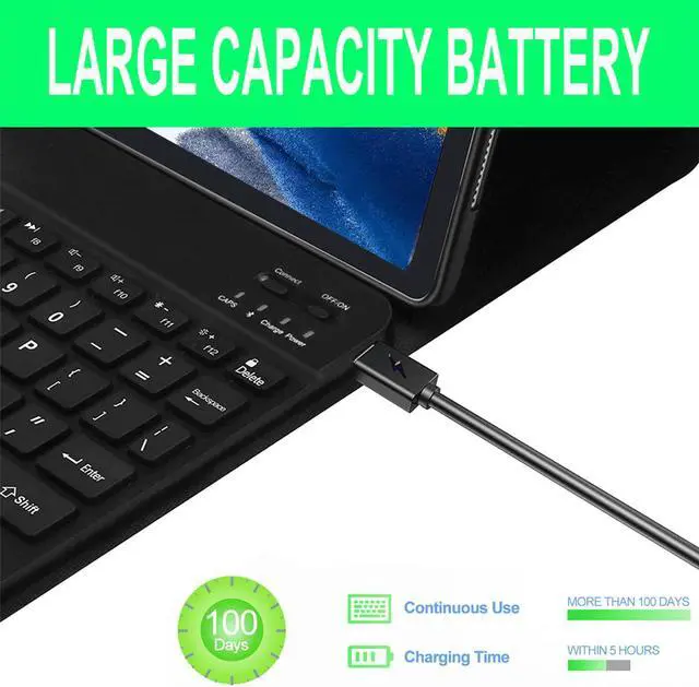 Alt view image 5 of 5 - HAASHADA Keyboard Case for Samsung Galaxy Tab S6 Lite 10.4" 2024 2022/2020(SM-P610/P613/P615/P619), Backlit Keyboard Case Detachable Slim Stand Cover S Pen Holder (Blue)