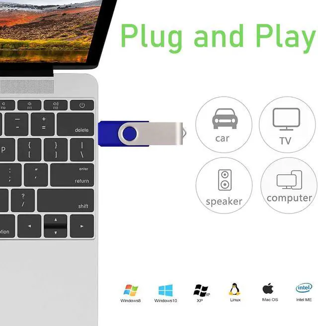 Alt view image 5 of 5 - USB Flash Drive 32GB 10 Pack, Thumb Drives Memory Stick USB 2.0 Bulk Swivel Jump Drive Zip Drive with Led Indicator for Data Storage, File Sharing(10Pcs, Multi-Color,32 GB)