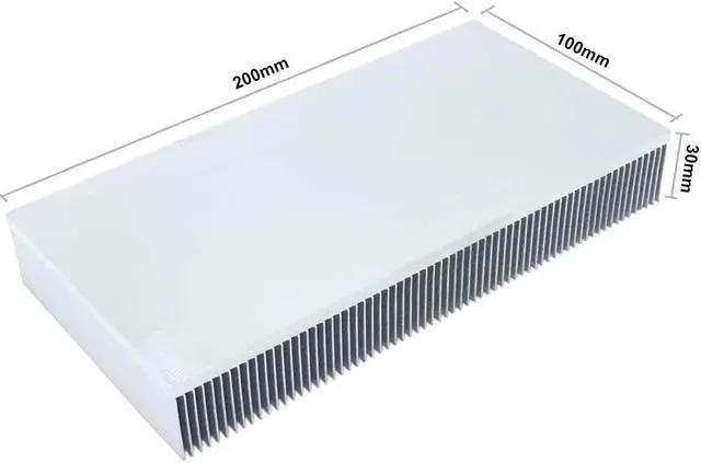 Alt view image 2 of 4 - Skived Fins Aluminum Heatsink 7.87 x 3.93 x 1.81 inch / 200 x 100 x 30mm Large Heatsinks Cooler Radiator for LED Chip Electronic LCD Power Amplifier Transistor Heat Dissipation