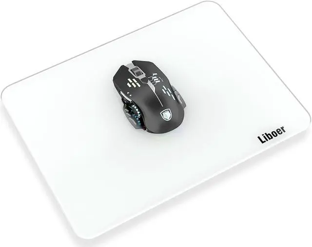 Main image of Glass Mousepad 3.0 Large Glass Gaming Mouse Pad with Non-Slip Mat 3MM Game Special Tempered Glass 13.8 * 10.2Inch (Large)