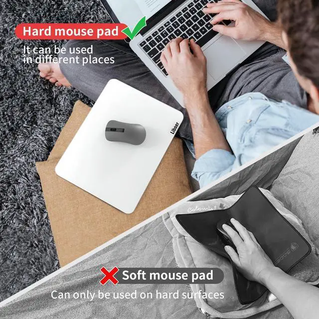 Alt view image 5 of 5 - Glass Mousepad 3.0 Large Glass Gaming Mouse Pad with Non-Slip Mat 3MM Game Special Tempered Glass 13.8 * 10.2Inch (Large)