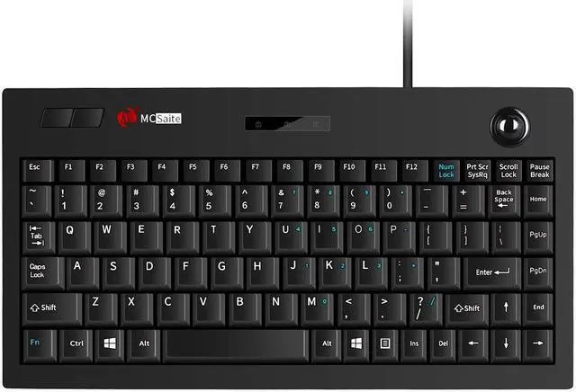 Alt view image 2 of 5 - MCSaite Wired PS2 Trackball Keypad - Keyboard and Roll Mouse Combo - 11.8x7.5x1.4 Inches - for PC Laptop Notebook Desktop - US English Layout - Black