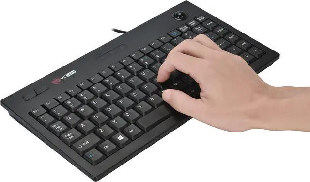 Alt view image 5 of 5 - MCSaite Wired PS2 Trackball Keypad - Keyboard and Roll Mouse Combo - 11.8x7.5x1.4 Inches - for PC Laptop Notebook Desktop - US English Layout - Black