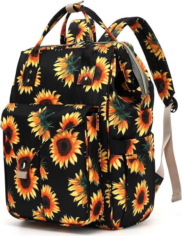 Main image of Mimfutu Sunflower Laptop Backpack College School Backpack Bookbags Nurse Backpacks Travel Bags Casual Daypacks for Women Girls Fits 15.6 Inch Notebook