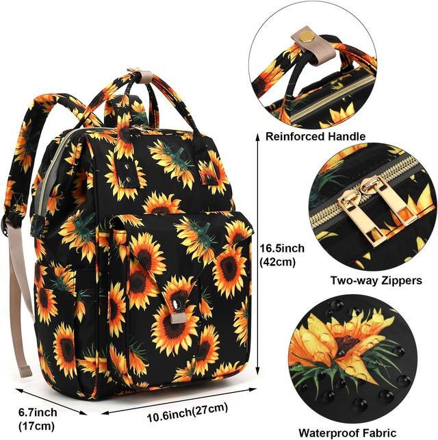 Alt view image 5 of 5 - Mimfutu Sunflower Laptop Backpack College School Backpack Bookbags Nurse Backpacks Travel Bags Casual Daypacks for Women Girls Fits 15.6 Inch Notebook
