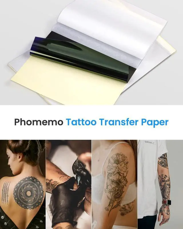 Alt view image 3 of 5 - Phomemo M08F Bluetooth Tattoo Stencil Printer & Tattoo Transfer Paper - 110 Sheets A4 Size Portable Wireless Stencil Printer for Tattooing, Compatible with Smartphone & PC, Grey