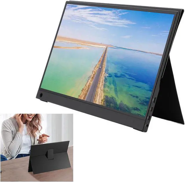 Alt view image 2 of 5 - 15.6 Inch Portable Monitor with Touchscreen, HDR Display, Dual Screen Usage, Mobile Screen Projection, Wide Compatibility, Lightweight and Portable