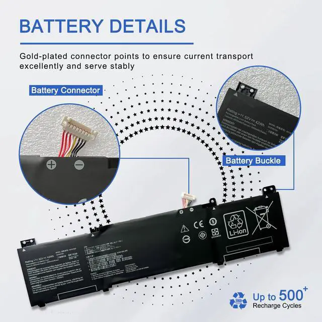 Alt view image 4 of 5 - JOTACT B31N1822 Laptop Battery Compatible with Asus ZenBook Flip 14 Q406 Q406DA UM462 UX462 UX462D UX462DA UM462DA UM462DA-AI012T UM462DA-AI023T UM462DA-AI017T UM462DA-AI037T AI028T 11.52V 42Wh
