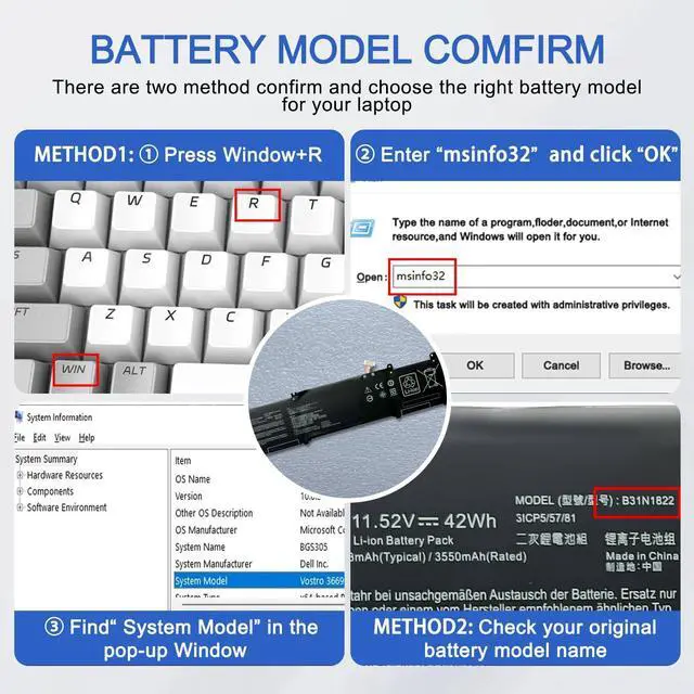 Alt view image 5 of 5 - JOTACT B31N1822 Laptop Battery Compatible with Asus ZenBook Flip 14 Q406 Q406DA UM462 UX462 UX462D UX462DA UM462DA UM462DA-AI012T UM462DA-AI023T UM462DA-AI017T UM462DA-AI037T AI028T 11.52V 42Wh