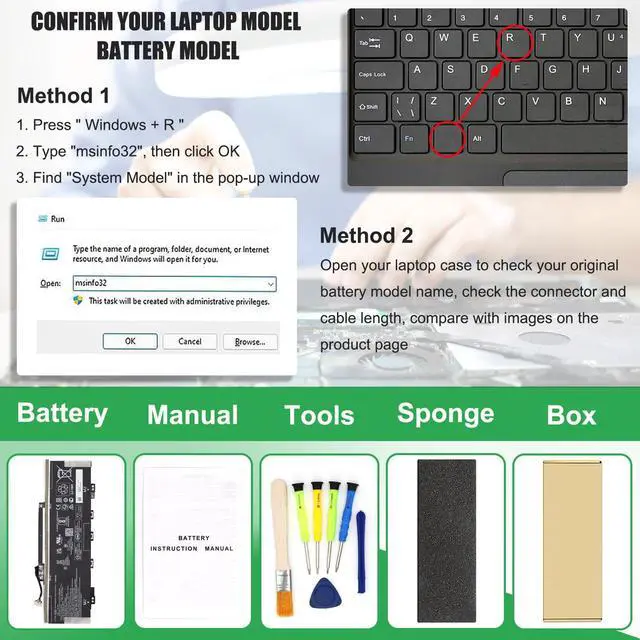 Alt view image 4 of 5 - RHKRKQN PC03XL Laptop Battery Replacement for HP Pavilion x360 14 Convertible PC 14-DW 14-DY 14-DH 14-BA 14-CD 15-ER Series Notebook M24421-271 M24421-AC1 M24648-005 HSTNN-OB1W TPN-DB0E 11.55V 43.3Wh