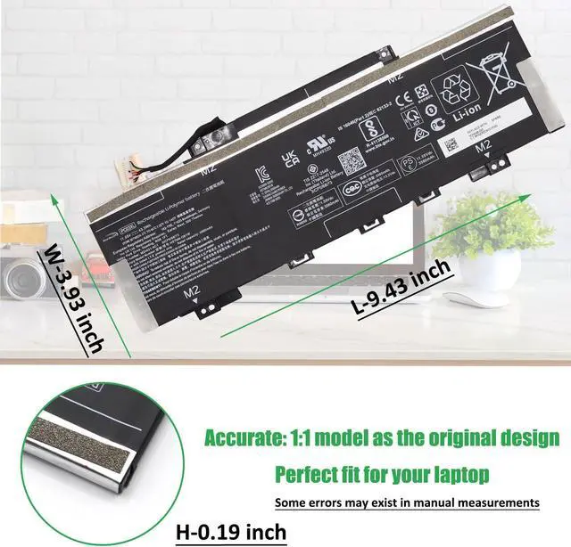 Alt view image 5 of 5 - RHKRKQN PC03XL Laptop Battery Replacement for HP Pavilion x360 14 Convertible PC 14-DW 14-DY 14-DH 14-BA 14-CD 15-ER Series Notebook M24421-271 M24421-AC1 M24648-005 HSTNN-OB1W TPN-DB0E 11.55V 43.3Wh