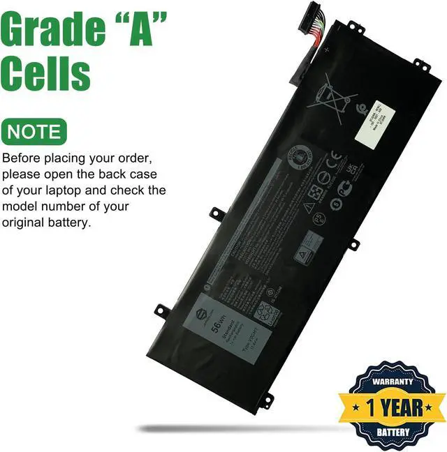 Alt view image 4 of 5 - JIAZIJIA V0GMT Laptop Battery Replacement for Dell G7 17 7700 P46E P46E001 Series Notebook NCC3D 0NCC3D NY03W 0NY03W 0TJDRR 11.4V 56Wh