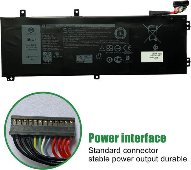 Alt view image 3 of 5 - JIAZIJIA V0GMT Laptop Battery Replacement for Dell G7 17 7700 P46E P46E001 Series Notebook NCC3D 0NCC3D NY03W 0NY03W 0TJDRR 11.4V 56Wh