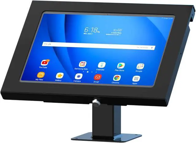Main image of TABcare Anti-Theft Security Metal Case for Galaxy TAB A9+ 11" with 360 Swivel & 180 Tilting Stand (Black)