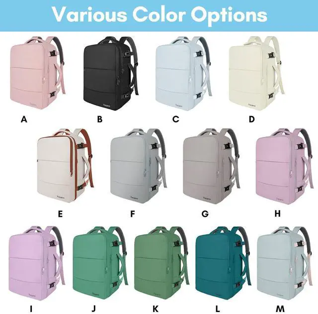 Alt view image 2 of 5 - Taygeer Carry On Backpack, 40l Travel Backpack for Women Airline Approved, Cute Underseat Personal Item Travel Bag With Shoe Compartment, Casual Daypack Gifts for Friend Hiking Outdoor Weekend,Blue