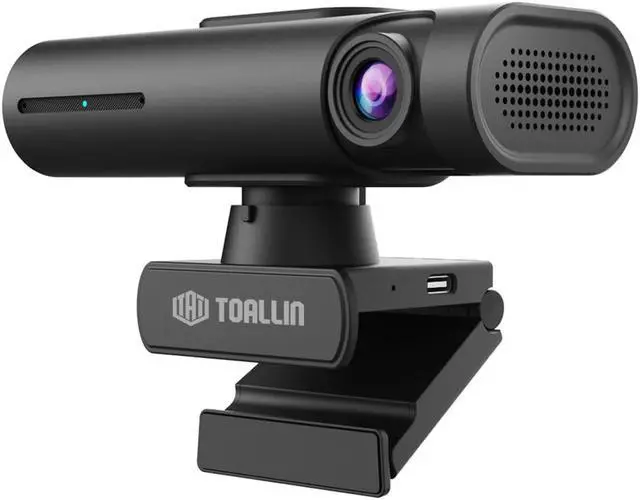 Main image of TOALLIN GC80 4K Auto Tracking Webcam, AI Tracking by Gesture Control, Streaming Webcam with Dual Microphones, Image Stabilization, PTZ Web Camera for Online Video Calls