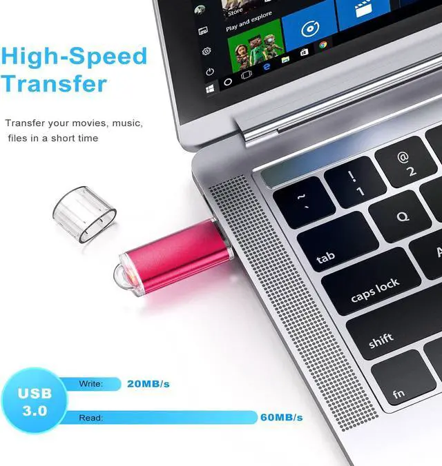 Alt view image 2 of 5 - TOPESEL 16GB 10Pack 3.0 USB Flash Drive High Speed 16gb Thumb Drive Memory Stick Jump Drive 16G USB Drive Zip Drive for PC laptops, tablets, TVs, car audio(5 Mixed Colors: Black Blue Green Red Silver)