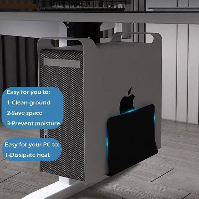 Alt view image 5 of 5 - TooCust Heavy Duty Computer Wall Mount, also great for PC Mount Under Desk - Height Adjustable from 12" to 20", Width Adjustable from 5.7" to 8" - Computer Mount PC Holder Under Desk or On Wall