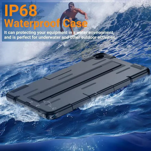 Alt view image 2 of 5 - WAVELIFE Designed for iPad 10th Generation Waterproof Case-10.9" Cover with Screen Protector, Hand Strap & Stand for iPad 10th Gen (2022)-Heavy Duty Shockproof Protection