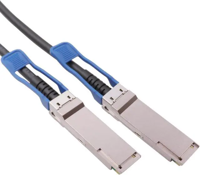 Alt view image 4 of 5 - Wiitek 100GbE QSFP28 DAC Twinax Cable, 3 Meter 100GBASE-CR Passive Copper Cable, Compatible for Mellanox MCP1600-C003, Blue Pull Tab