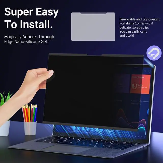 Alt view image 4 of 5 - ZOEGAA Magnetic Privacy Screen Protector Compatible with surface go 10 inch, Removable&Reusable Anti Blue Light Filter