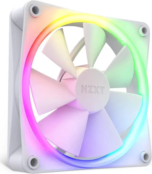 Alt view image 2 of 5 - NZXT F120 RGB Fans - RF-R12TF-W1 - Advanced RGB Lighting Customization - Whisper Quiet Cooling - Triple (RGB Fan & Controller Included) - 120mm Fan - White