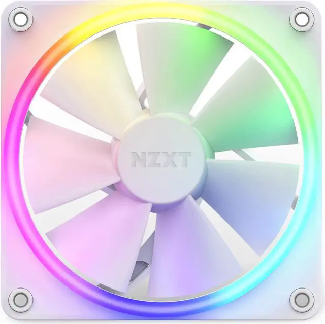 Alt view image 3 of 5 - NZXT F120 RGB Fans - RF-R12TF-W1 - Advanced RGB Lighting Customization - Whisper Quiet Cooling - Triple (RGB Fan & Controller Included) - 120mm Fan - White