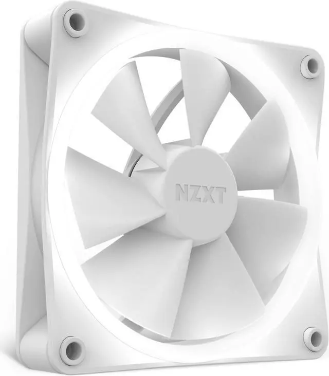 Alt view image 5 of 5 - NZXT F120 RGB Fans - RF-R12TF-W1 - Advanced RGB Lighting Customization - Whisper Quiet Cooling - Triple (RGB Fan & Controller Included) - 120mm Fan - White