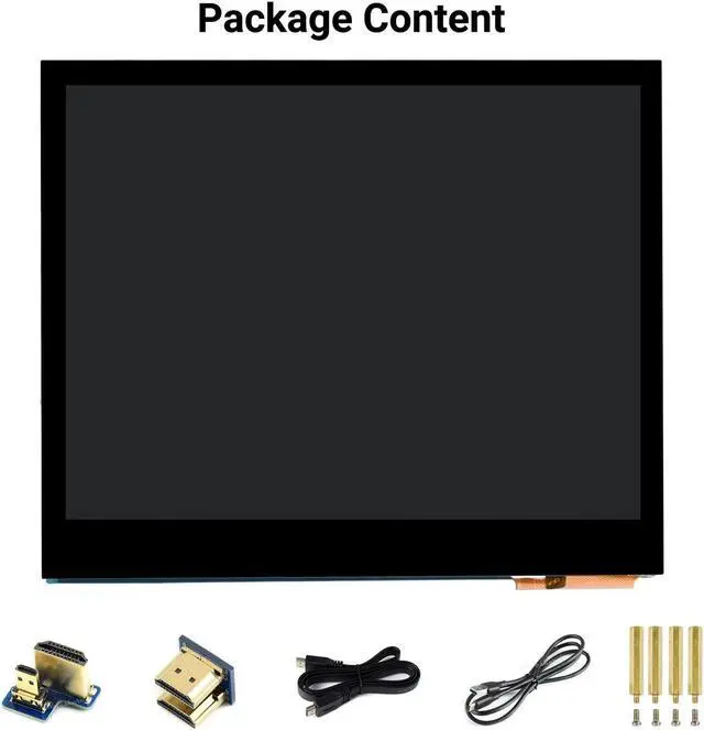 Alt view image 2 of 5 - Waveshare 3.5inch HDMI LCD, Compatible with Raspberry Pi 5/4B/3B/Zero/Zero W/Zero 2W/Pico/Pico W/Pico WH, Capacitive Touch IPS LCD Display, 640×480, Audio Jack