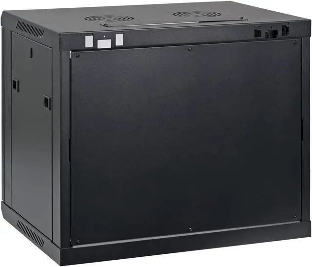 Alt view image 3 of 5 - 9U Professional Wall Mount Network Server Cabinet Enclosure 19-Inch Server Network Rack 16-Inches Deep Black (Fully Assembled)