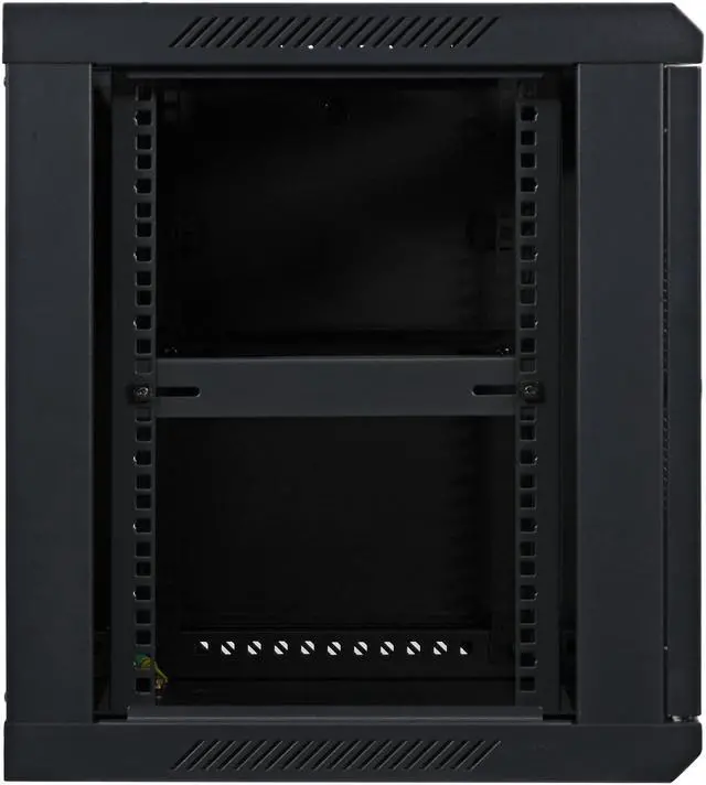 Alt view image 4 of 5 - 9U Professional Wall Mount Network Server Cabinet Enclosure 19-Inch Server Network Rack 16-Inches Deep Black (Fully Assembled)