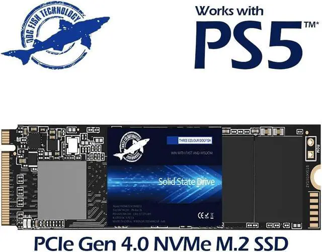 Alt view image 2 of 5 - Dogfish 1TB SSD PCIe Gen 4.0 NVMe M.2 2280 3D NAND Internal Solid State Drive, Gaming SSD,R/W Speed up to 5500MB/s and 5000MB/s(M.2 2280 PCIe 1TB)