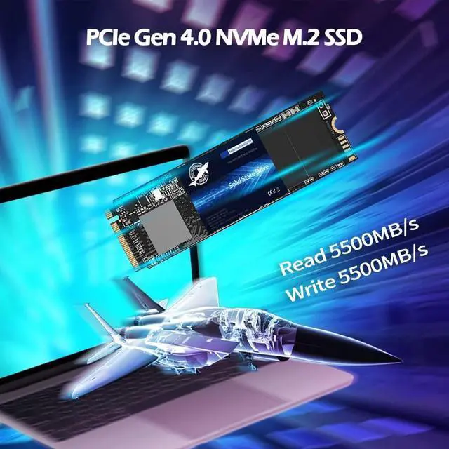 Alt view image 4 of 5 - Dogfish 1TB SSD PCIe Gen 4.0 NVMe M.2 2280 3D NAND Internal Solid State Drive, Gaming SSD,R/W Speed up to 5500MB/s and 5000MB/s(M.2 2280 PCIe 1TB)
