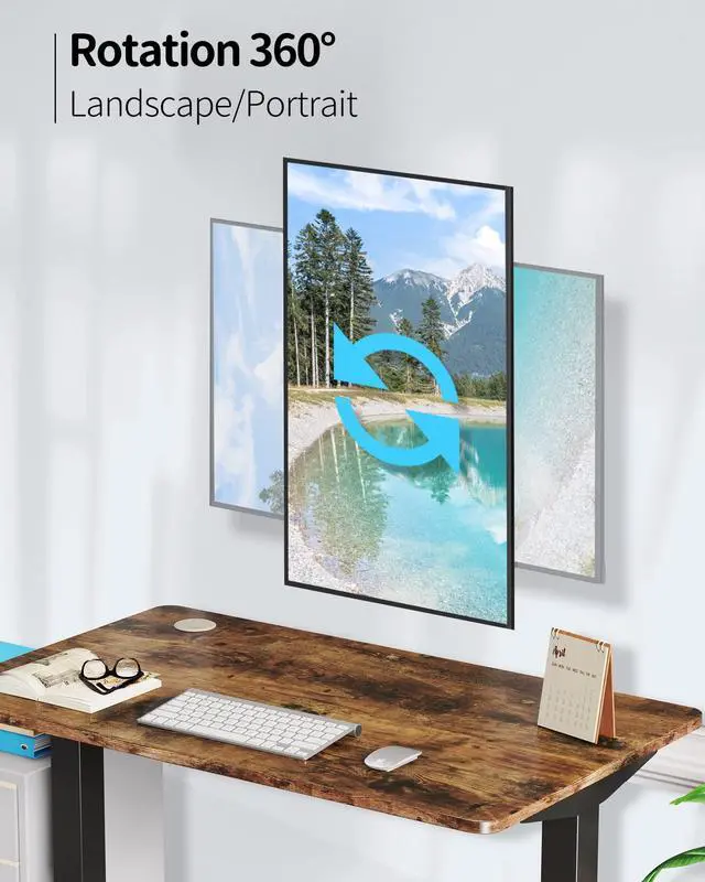 Alt view image 5 of 5 - MOUNTUP Single Monitor Wall Mount Bundle with Dual Monitor and Laptop Desk Mount for VESA Bracket 75x75mm/100x100mm