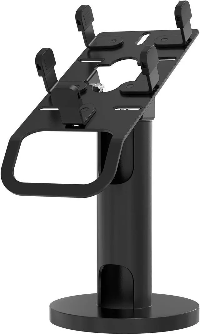 Alt view image 2 of 5 - CTA Universal Credit Card Reader Stand - Universal Rotating Card Reader Terminal Stand for Verifone, Ingenico & Pax POS Stations - Bolt Down or Adhesive Anti-Theft Security - Easy Install