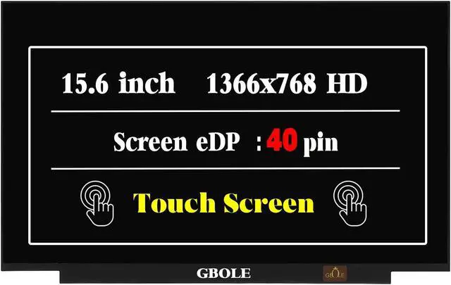 Main image of GBOLE New Replacement for HP Notebook 15-DY0013DX 15-DY1023DX 15-DY1043DX 15-DY1044NR 15-DY1074NR 15-DY1085NR 15-DY1032WM 15-DY1731MS 15-DY1751MS 15-DY1755CL 15-DY1771MS 15.6" HD LCD Touch Screen