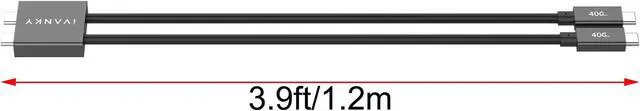 Alt view image 2 of 4 - IVANKY Dual USB-C Thunderbolt 4 Cable for FusionDock Max 1, 1.2m