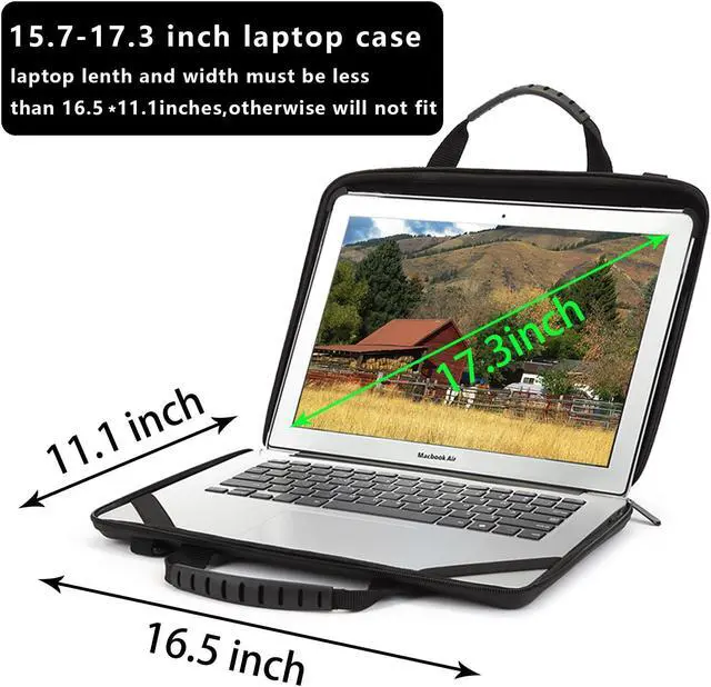 Alt view image 2 of 5 - BUG 17.3 Inch Laptop Case Hard Shell, Protective Laptop Carrying Case with Stand for Heat Dissipation