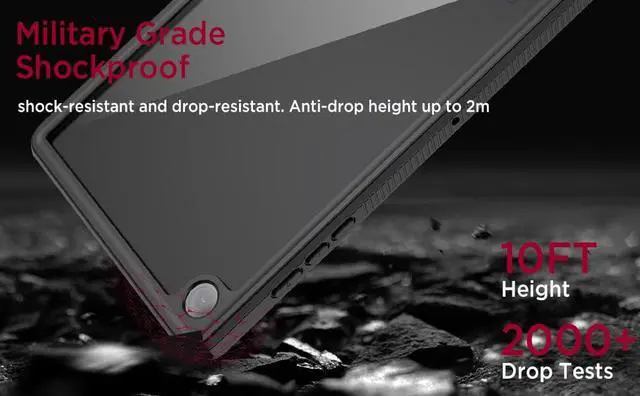 Alt view image 4 of 5 - Miimall Compatible for Samsung Galaxy Tab A9+/A9 Plus Waterproof Case, 360 Full-Body TPU Ultra-Thin Transparent PET Front Waterproof Case for Galaxy Tab A9+/A9 Plus 11" 2023(Model SM-X210/X216/X218)
